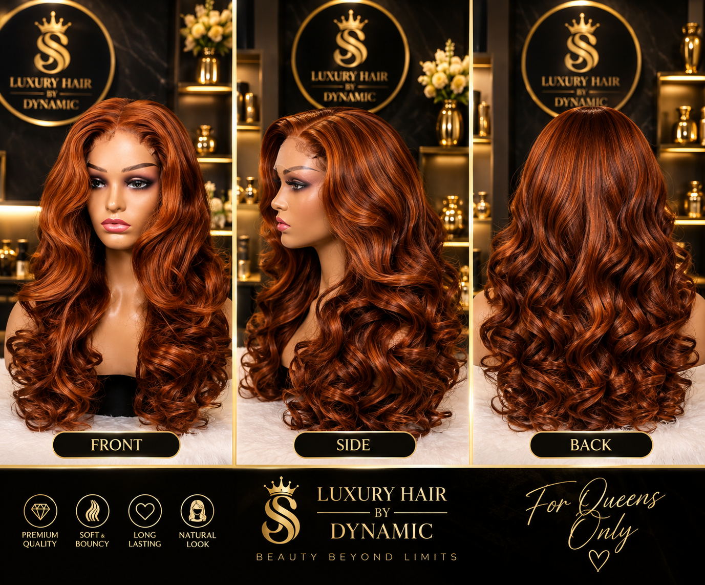 Bounce curly human hair 24inch,  350.g. 5,5 — Front view