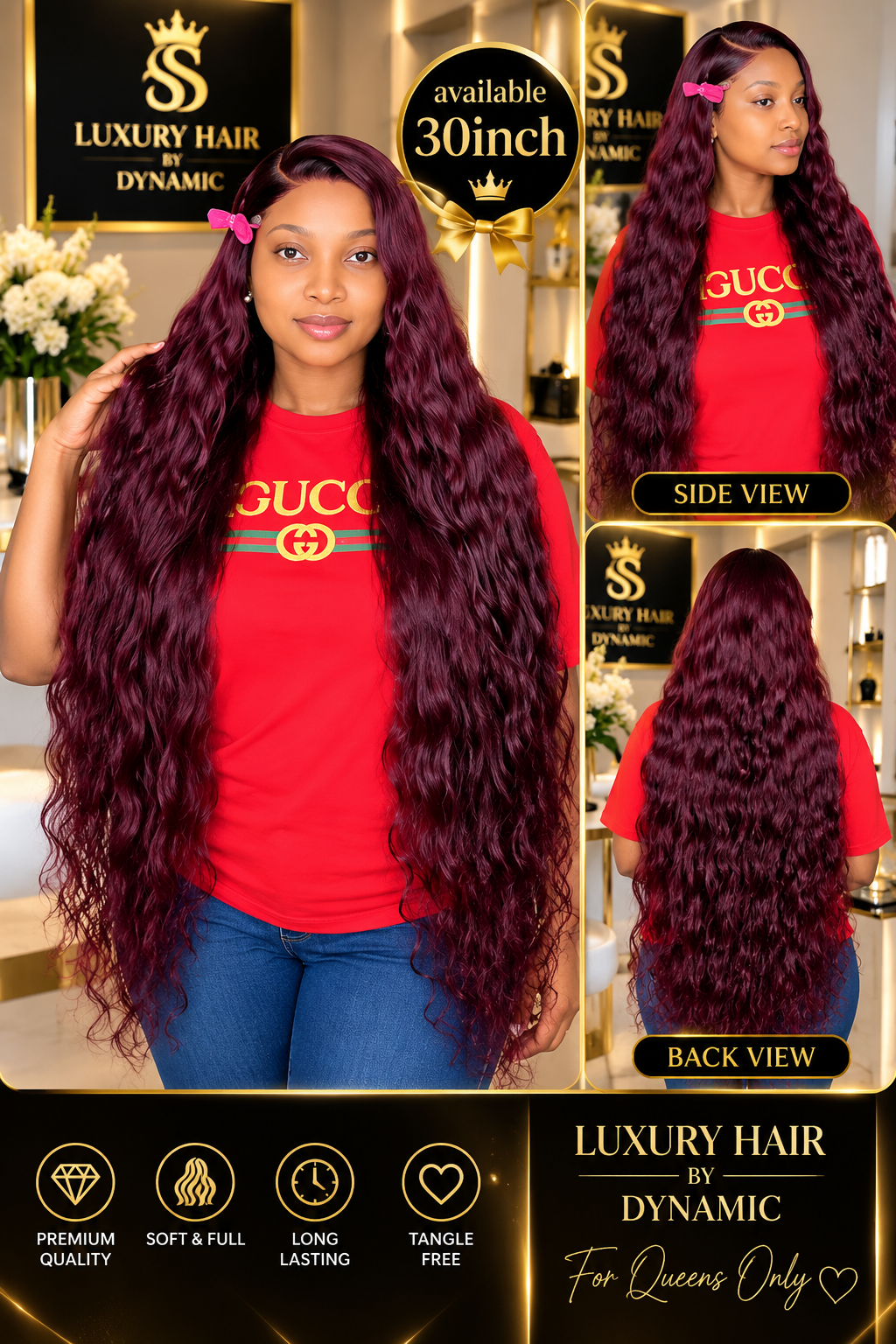 Luxury curly 34,   450g, classic hair wig love — Front view