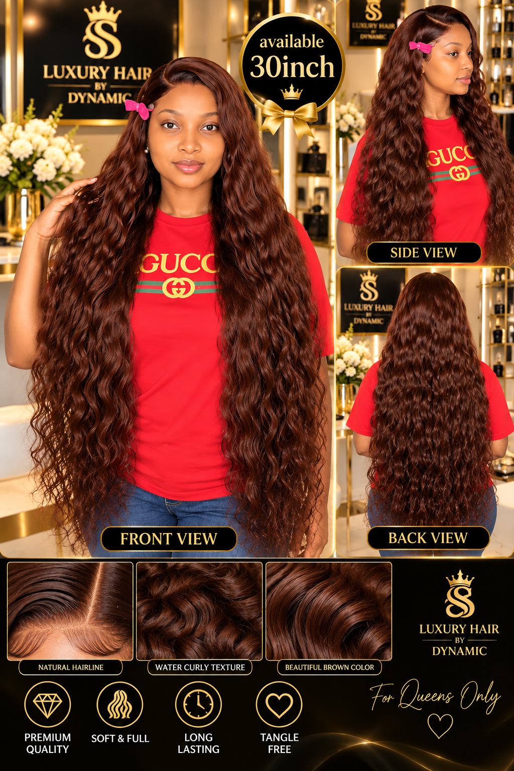 Cambodia Hair  ,34inch  400g — Front view