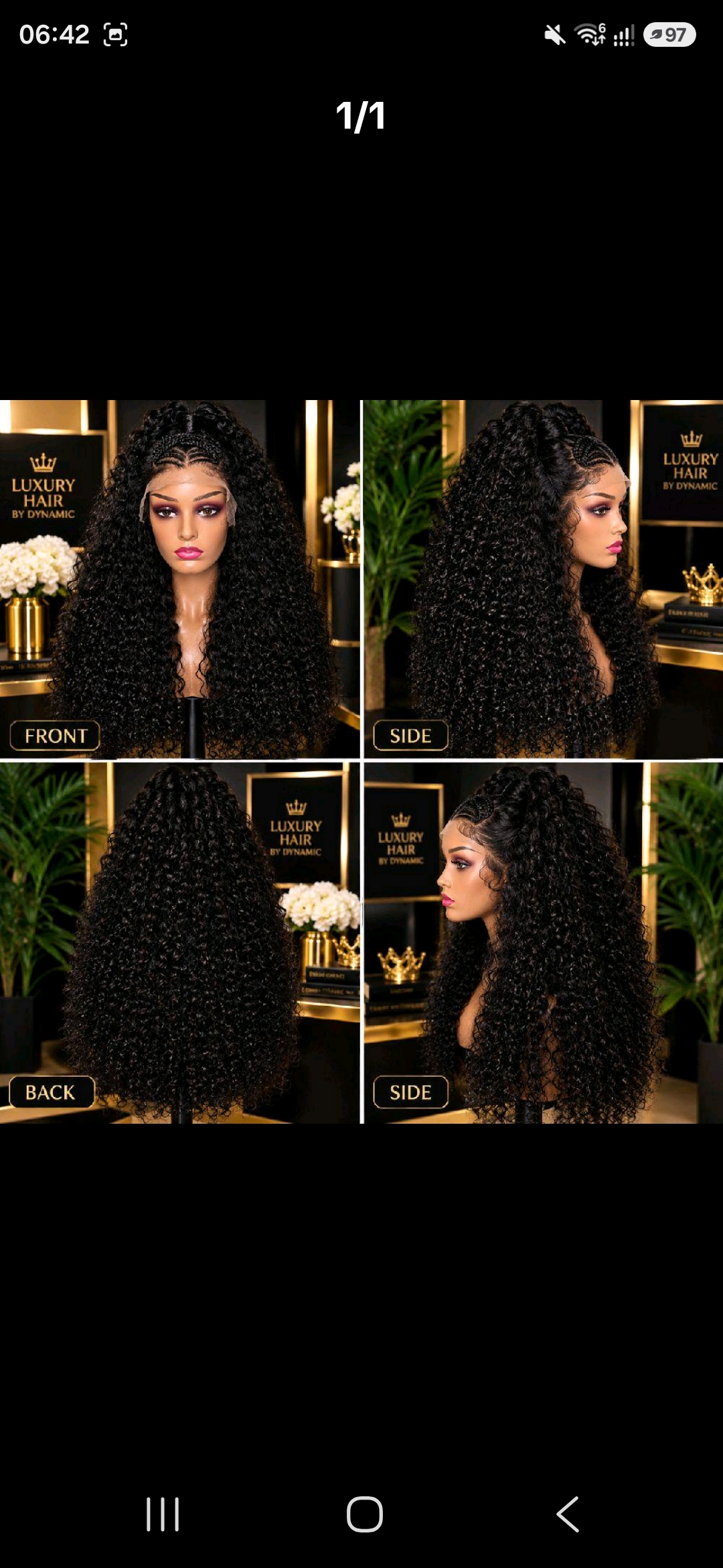 Sassy cury 26inch  300g — Front view
