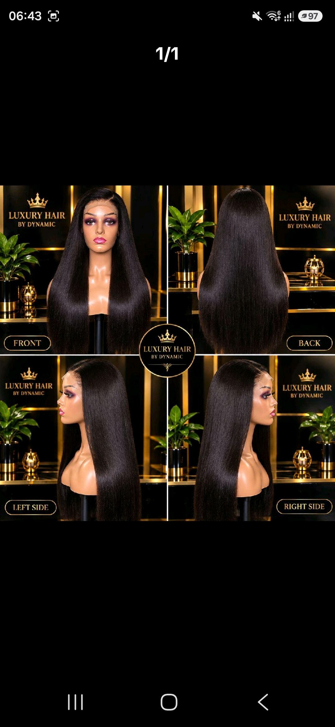 Kinky straight 36inch  300g — Front view